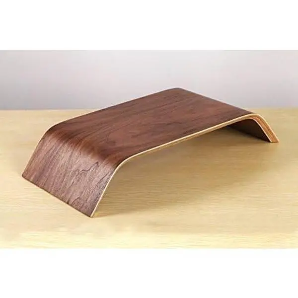 Wooden   Stand Save Space Desktop Riser for Computers LCD Monitors Laptop PC iMac Notebook  MacBook(Black Walnut)