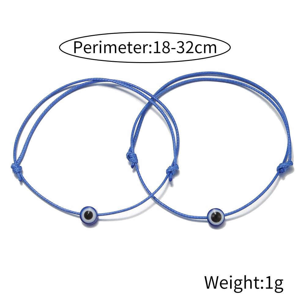 Vintage Colorful Rope Handmade Braided Bracelet, Boho Lucky Charm Protection Bracelet, 2 Pieces Matching Set for Couples Best Friends Friendship, Adjustable Waterproof Wristband for Women Men, Stylish Stackable Jewelry Gift for Birthday Valentine's Day An