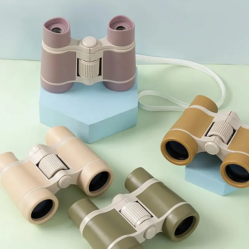 New ABS Plastic Jungle Binoculars Telescope - 4x30 High Power, Compact, Portable, Shockproof Unisex Science Toy for Animals & Nature Study, Outdoor Hiking, Children Development Learning
