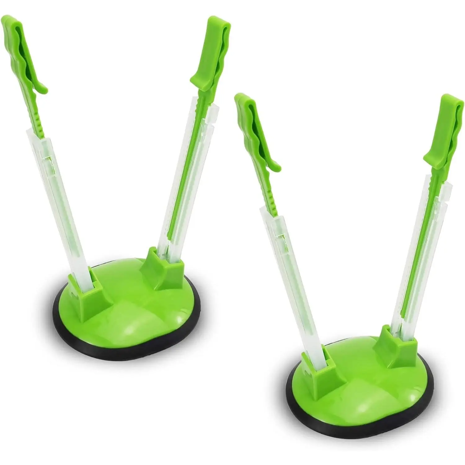 Hands-Free Clip Food Storage Freezer Baggy Holder,Bag Holder For Plastic Bags Stand/Pack of 2 Green