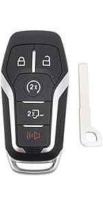 Replacement Key Fob Cover Shell fit for Ford Fusion Explorer Mustang Edge F150 F250 F350 Lincoln MKZ MKC Keyless Entry Key Fob Case M3N-A2C31243300