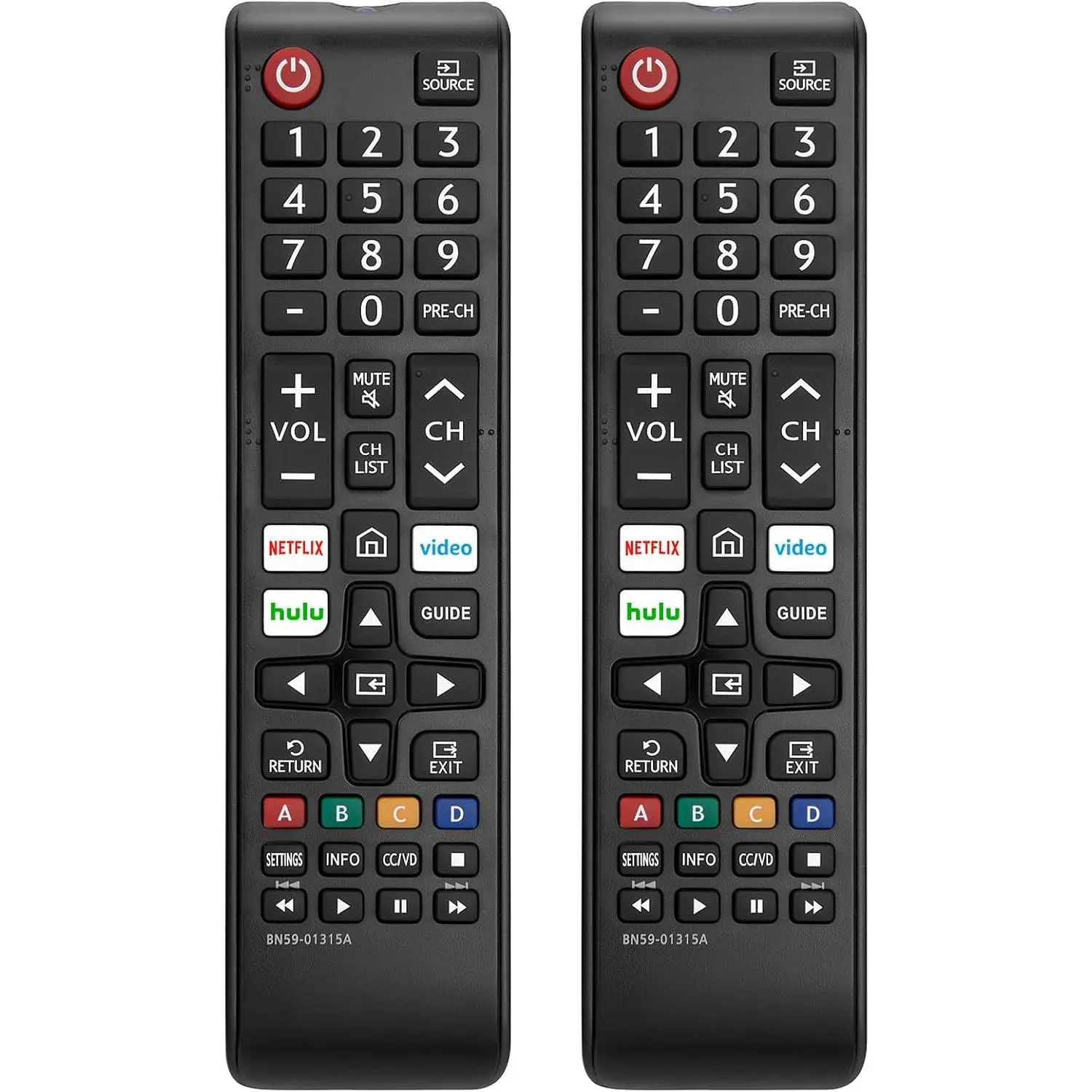 [Pack of 2] New Remote for All TV Remote, Compatible for All TV, LED, LCD, HDTV, 3D, Series TV Remote Control