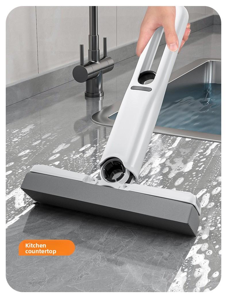 Mini Lazy Mop No-Wash Sponge Mop for Home & Kitchen Portable Cleaning Small Mop Hands-Free Design Strong Water Absorption Remove Stains and Stains One Drag and Clean One-Handed Grip Clean and Hands-Free