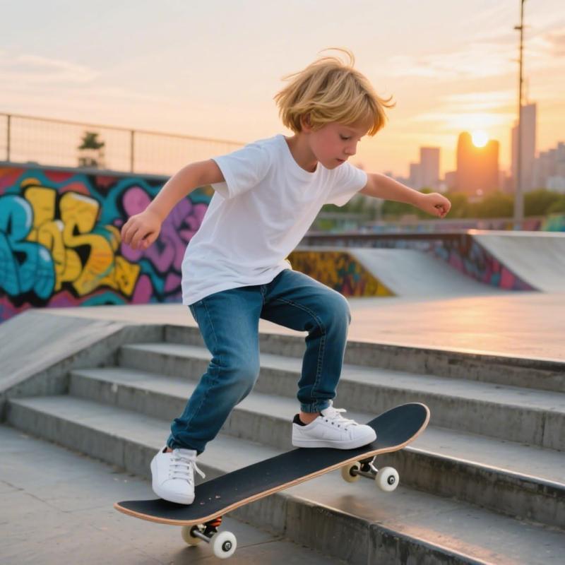 Skateboard for Beginners, Standard Complete Skateboard 31 Inch Double Kick Concave Deck with 7 Layer Maple Wood, Smooth Wheels & Bearings