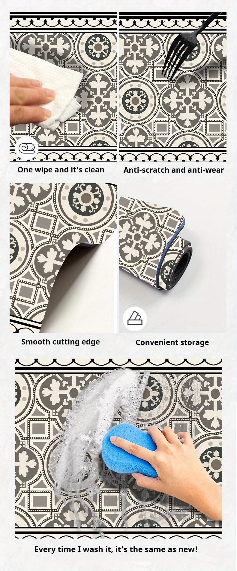 A Bohemian-style Drying Mat - Super Absorbent, Quick-drying, Non-slip, Heat-resistant Diatomaceous Earth Countertop Mat, Retro Mosaic Floor Mat, Suitable for Dining Tables, Coffee Machines, Washing Machines, Kitchens, Bathrooms, Stylish Home Decor.