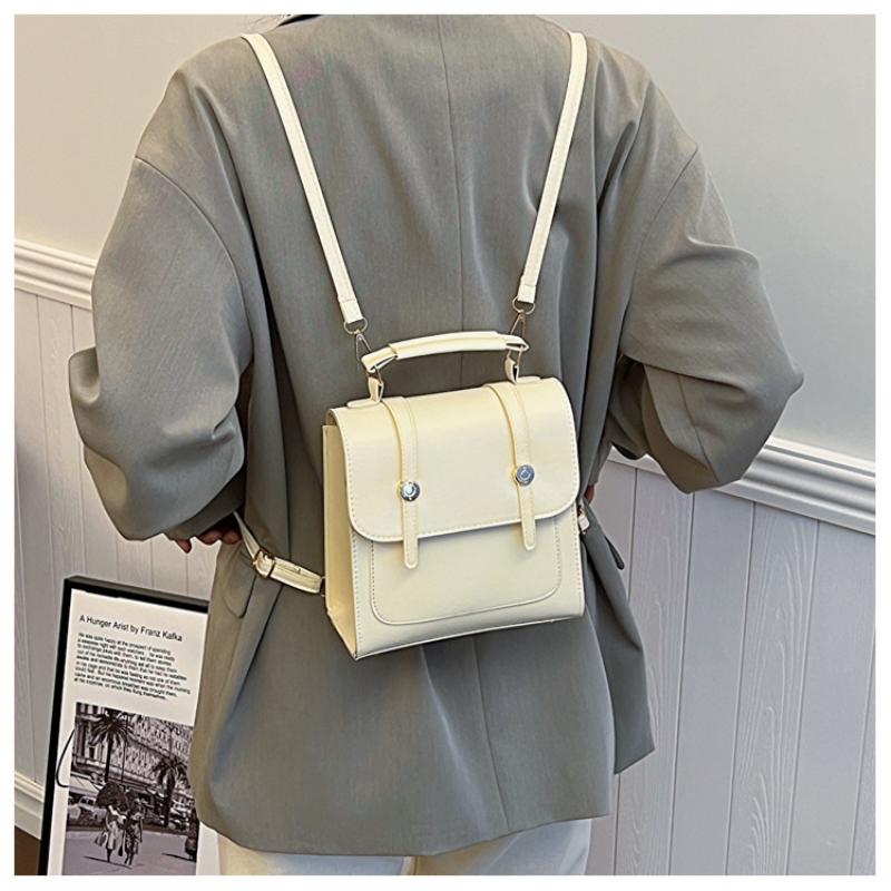 Large Capacity Simple Temperament Backpack, Western Style Casual Bag, Women's Bag