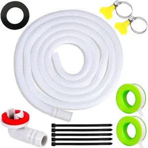 9.8 FT Air Conditioner Hose Kit - Flexible 3/5" Portable AC Connector with Plastic Tubing for Mini Split & Portable ACsGift.