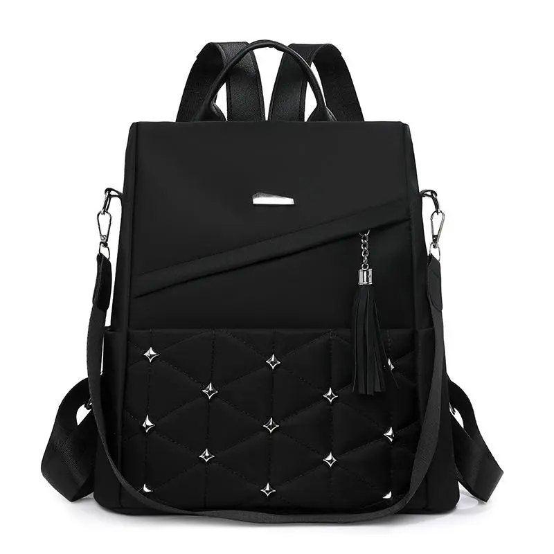 Women's Backpack, Stylish Casual Anti-Theft Daypack with Large Capacity, Padded Straps, and Zip Closure for School & Daily Commute, Backpacks For School, Lightweight, Chic, Nylon, Plain, Daily Use, Unisex