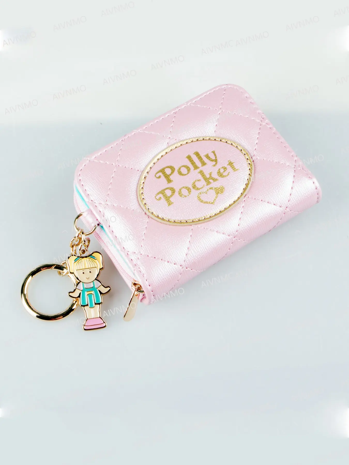 High-Quality Quilted Business Card Wallet with Textured Finish, Fashionable Personalized Card Holder and Coin Purse with ID Window, Stylish and Practical