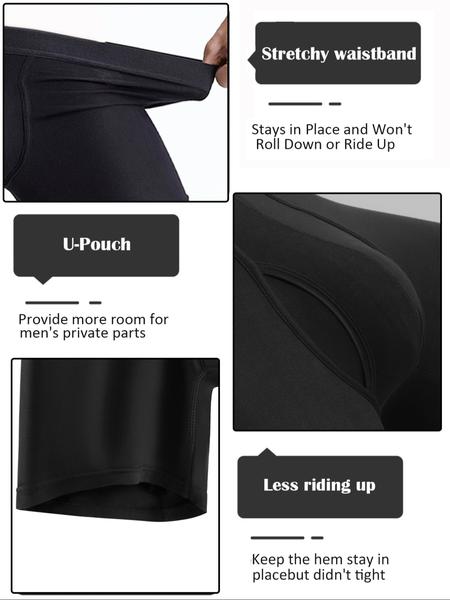 8-Pack Men's Bamboo Fiber Boxer Briefs, Long Leg Anti-Chafe Soft Stretch Underwear with Fly Design, Breathable Comfortable Daily Wear