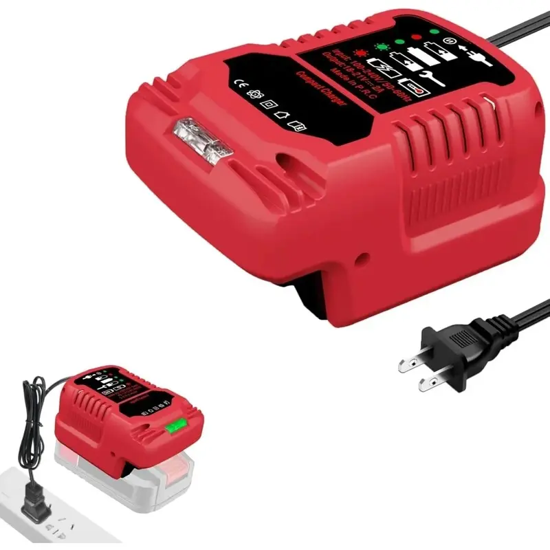 for Bauer 20V Battery Charger, Compact Size Portable Charger for Bauer 20V Cordless Power Tool Battery