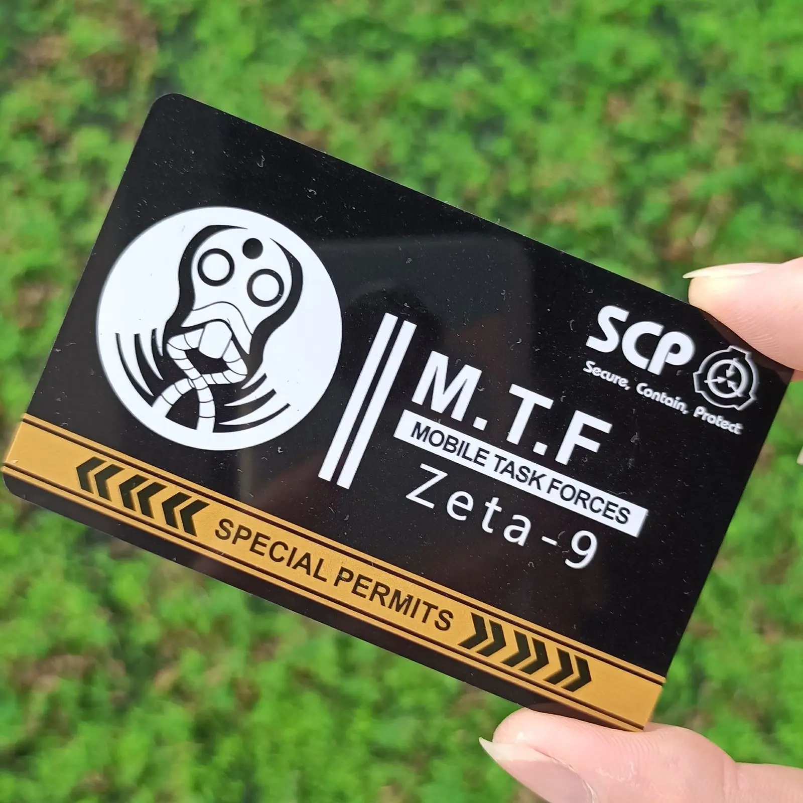 Scp Foundation Mobile Task Forces Card, Theta-4 Zeta-9 Alpha-4 Beta-4 Eta-4 Eta-5, Collectible Trading Card Game Item