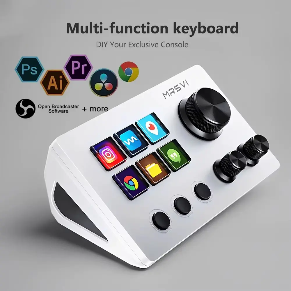 High-Quality Stream Deck Customizable LED Streaming Keyboard, Customize Hotkeys for Efficient Live Streaming, Work, Gaming, Gaming Accessories