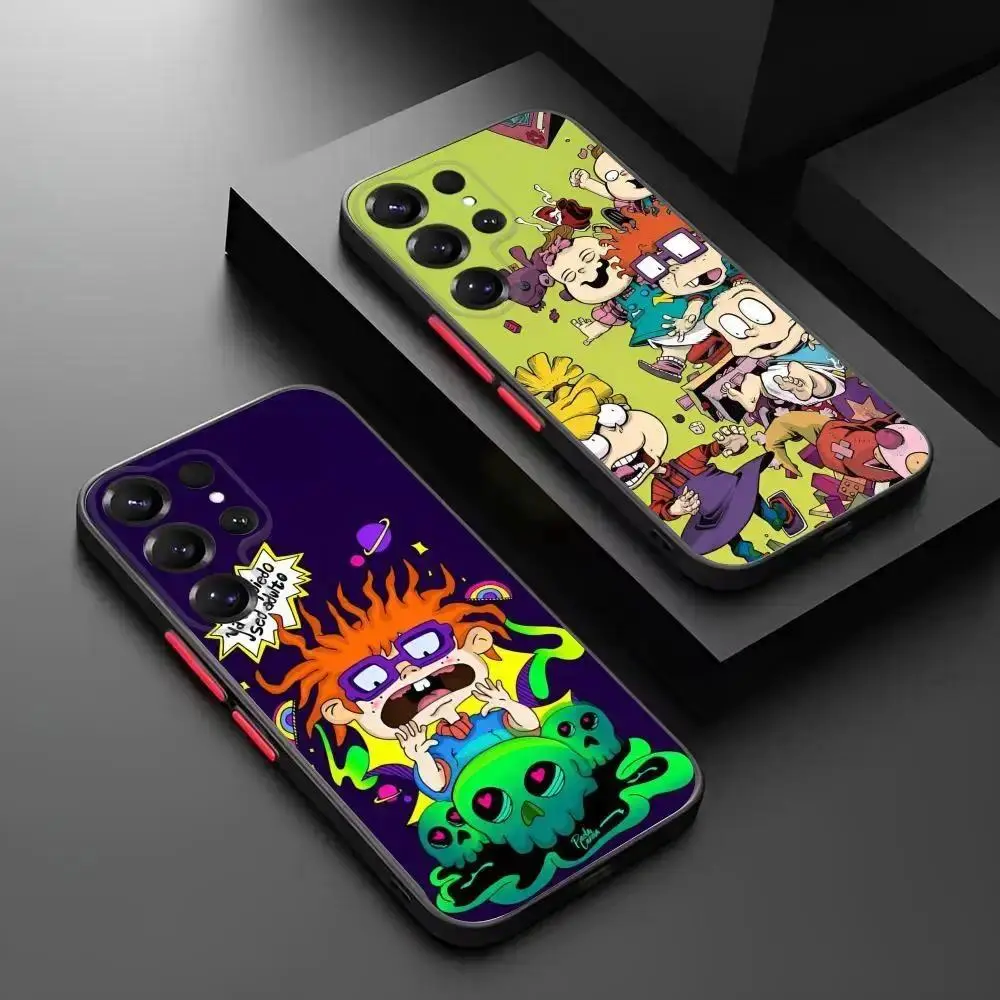 Cartoon R-ugrats Phone Case for Samsung S26 S25 S24 S23 S22 S21 for Iphone 17 16 15 14 13 12 11 17Air Plus Pro Promax Skin-friendly Protective Case Accessories Comfort, Planet, Casing