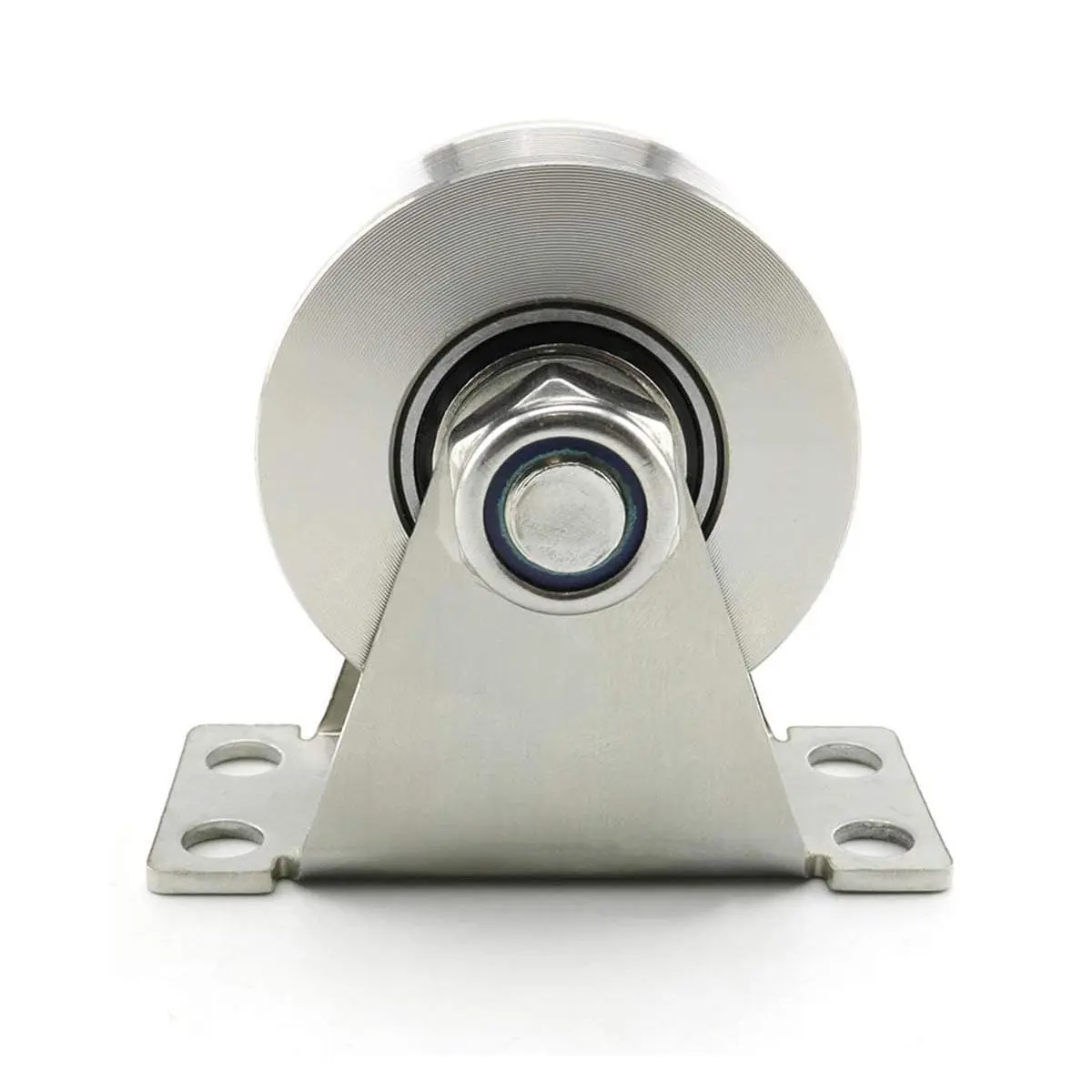 304 Stainless Steel U-Type Groove Outdoor Pulley Wheel, Super Silent Single Block for Sliding Gates, Wire Rope Compatible with Included Screws & Expansion Pipes