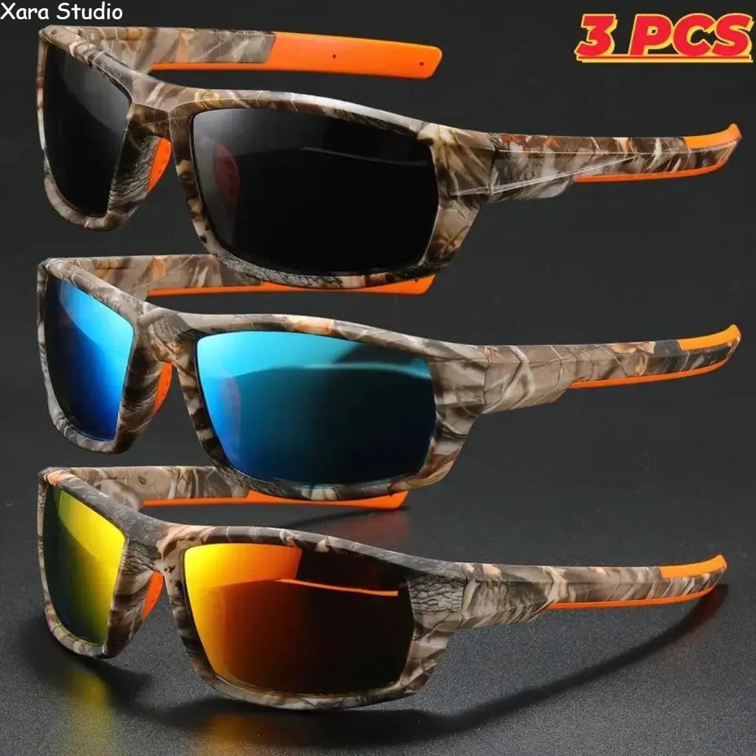 Polarized Cycling Sunglasses Camouflage Sport Glasses for Men & Women Unisex Outdoor Fishing Riding Hiking Hunting Tactical Activities Anti-Glare UV Protection Lightweight Comfortable