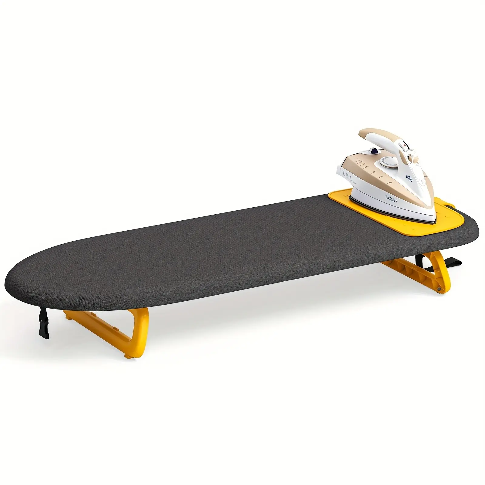 Tabletop Ironing Board, Small Ironing Board with Iron Mat, Foldable Mini Iron Board, Easy Storage for Travel & Dorm, 12x32 Blue