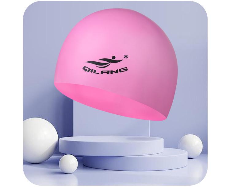 Silicone swimming cap Adult and child universal waterproof ear protection swimming cap