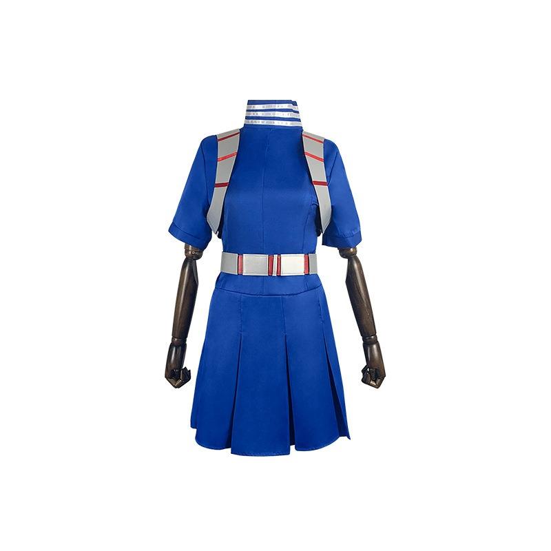 Anime Hero Inspired Red White Split Color Dress for Women, Genderbend Style Cosplay Outfit, School Uniform Style Dress, Soft Fabric, High Waist, Halloween Party Comic Con Costume Daily Wear