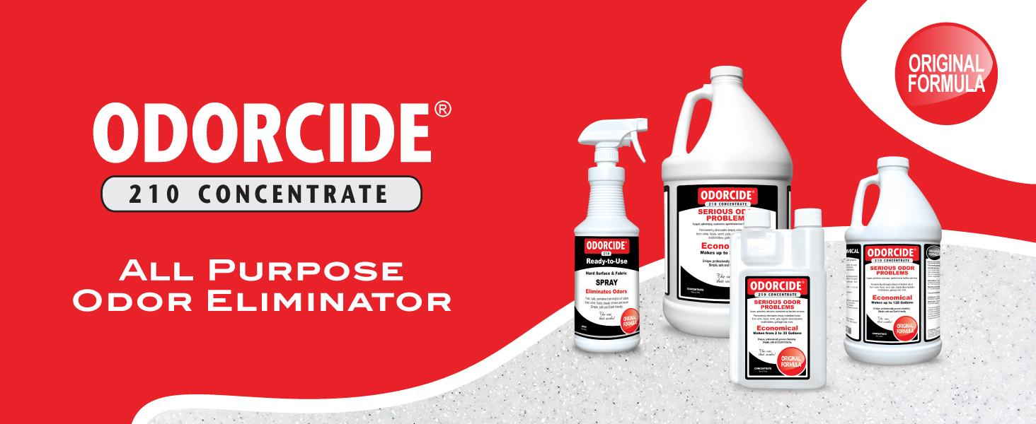 Odorcide Odor Eliminator Concentrate: Odor Eliminator for Strong Odor on Carpets, Hardwood & More - Smoke, Sweat & Pet Odor Eliminator for Home w/Non-Enzymatic Formula, 16 oz-