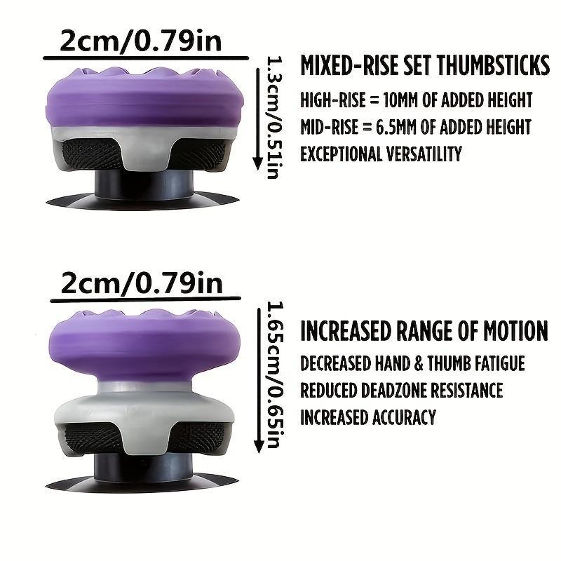 Controller Performance Instructions Joystick, 2 Counts/set 3D Analog Joystick Replacement, Game Console Accessories for PlayStation PS4 & PS5, Thumb Grip, Joystick Cover, Thumbstick Grips, Gaming Pad, Dual Joystick