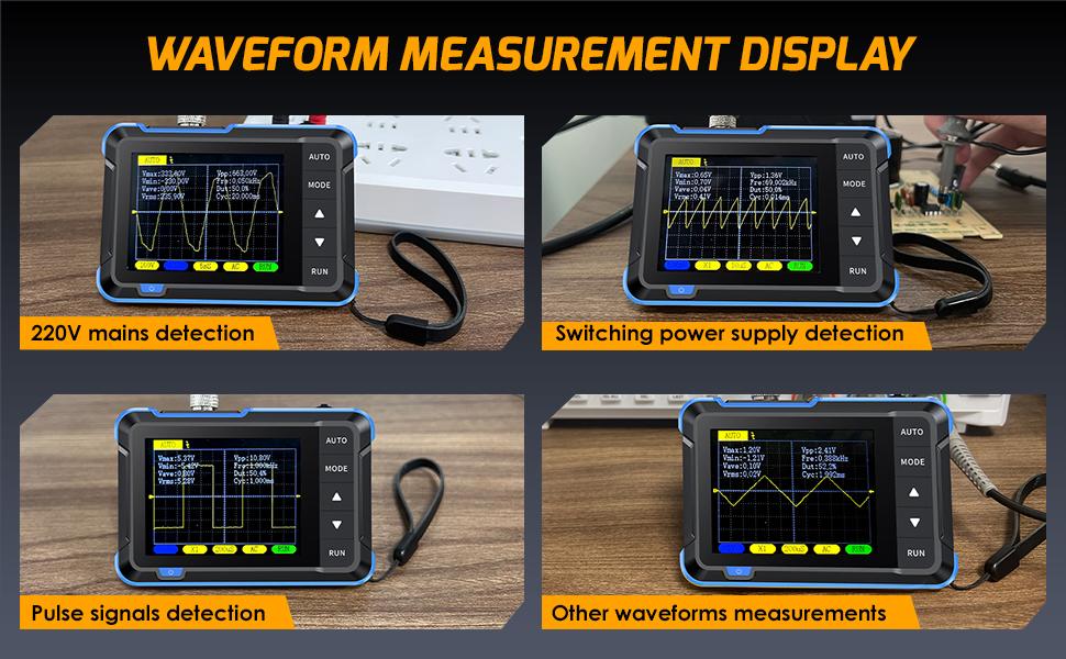Oscilloscope Multimeter, DSO152 2.8" TFT Kit - Automotive Oscilloscope, 2.5MS/s High Sampling Rate, 200KHz Bandwidth, Trigger Function Auto/Normal/Single