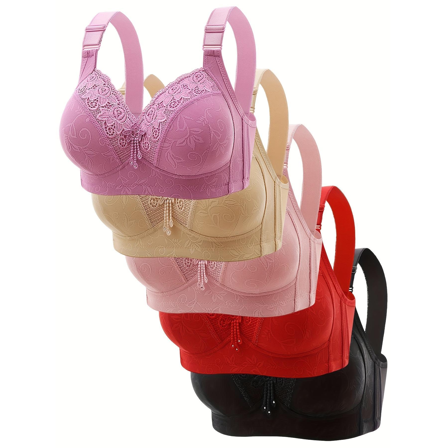 Women’s Ultra Soft Seamless Bras, Wireless & Breathable with Adjustable Straps for All-Day Comfort, Everyday Lingerie Essentials (3 or 5 Pack) -RR