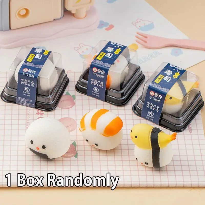 Sushi Squishy Food Simulation Fidget Toy Soft Mochi Pinch Tension Ball Sensory Anxiety Relief Vent Decompression Toy