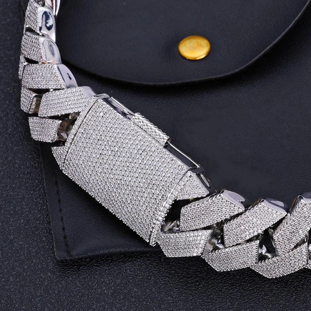 15mm Six rows Full Diamond Shap Cuban Chain Necklaces For Men Women Iced Out Chain Hip Hop Goth Jewelry Free Shipping