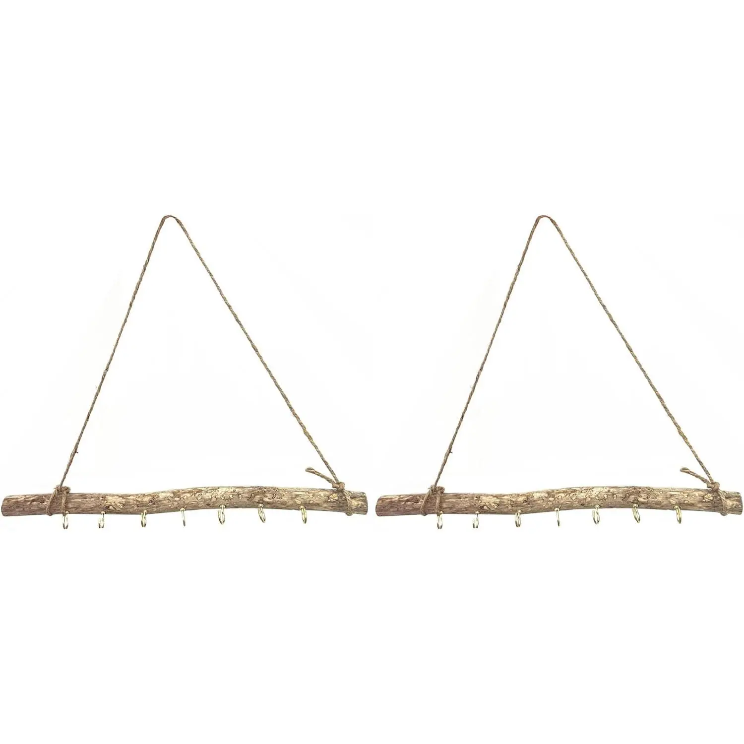 2 count Decorative Floating Wall Shelves for  Hats Entryway | Driftwood Branch Hook, Branch Hanger Rack