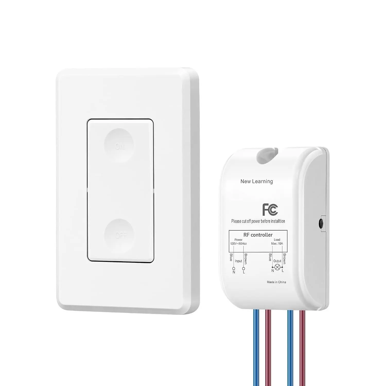 Light  Kit - No Wiring, 10A/1000W, 100 Ft RF Range, Remote Control for Ceiling Lights, Fans, Lamps