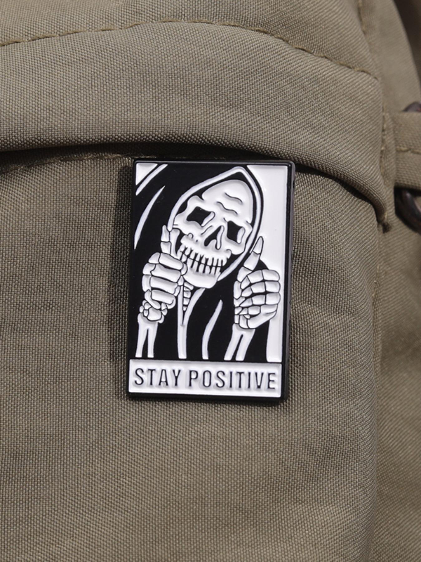 Punk Style Skeleton & Letter Design Brooch, Fashion Accessories for Men & Women, Trendy All-match & Exquisite Brooch for Birthday Gift, Hat Pins, Halloween