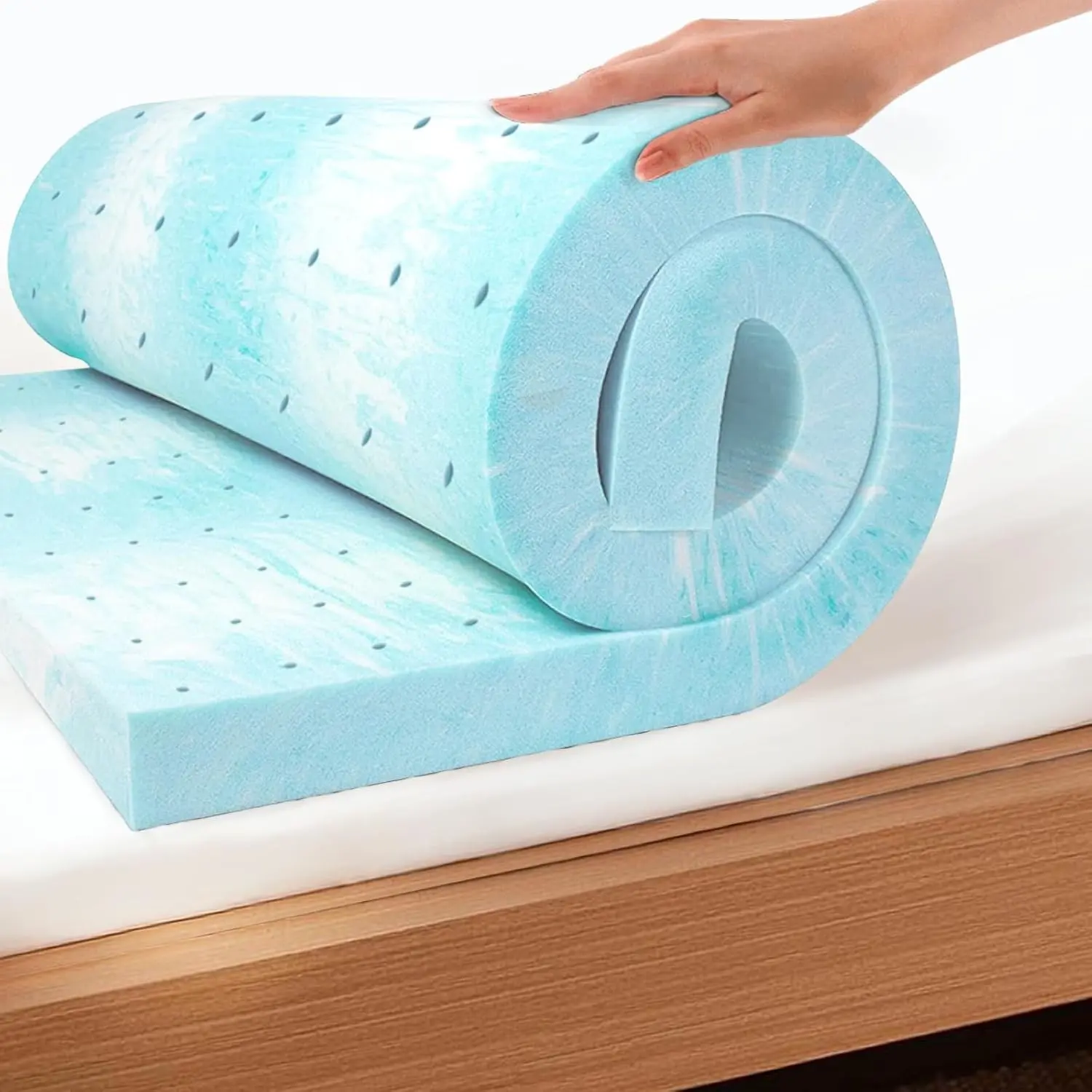 Topper 2 Inch Twin Memory Foam Mattress Topper, Gel Foam Mattress Topper for Pressure Relief, Ventilated Design Bed Topper in a Box, CertiPUR-US Certified, 38"×75", Medium