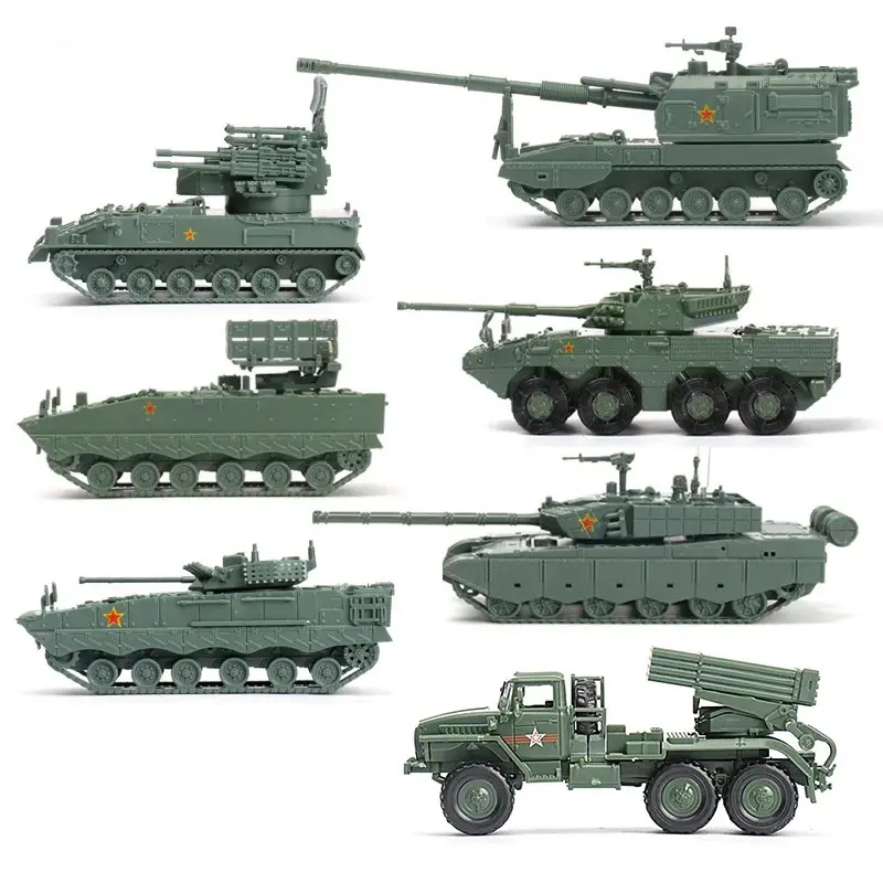1/72 Scale ABS Plastic Military Construction Building Toy Set - Collectibles for 14+ Military Fans, Boys & Friends, Russian BM-21 Vehicle, T-14 Armata, T90MS, T62A Tanks, TOS-1 Armoured Vehicle DIY Assembly Model with Detachable Parts, 14+ Years, Model Pa