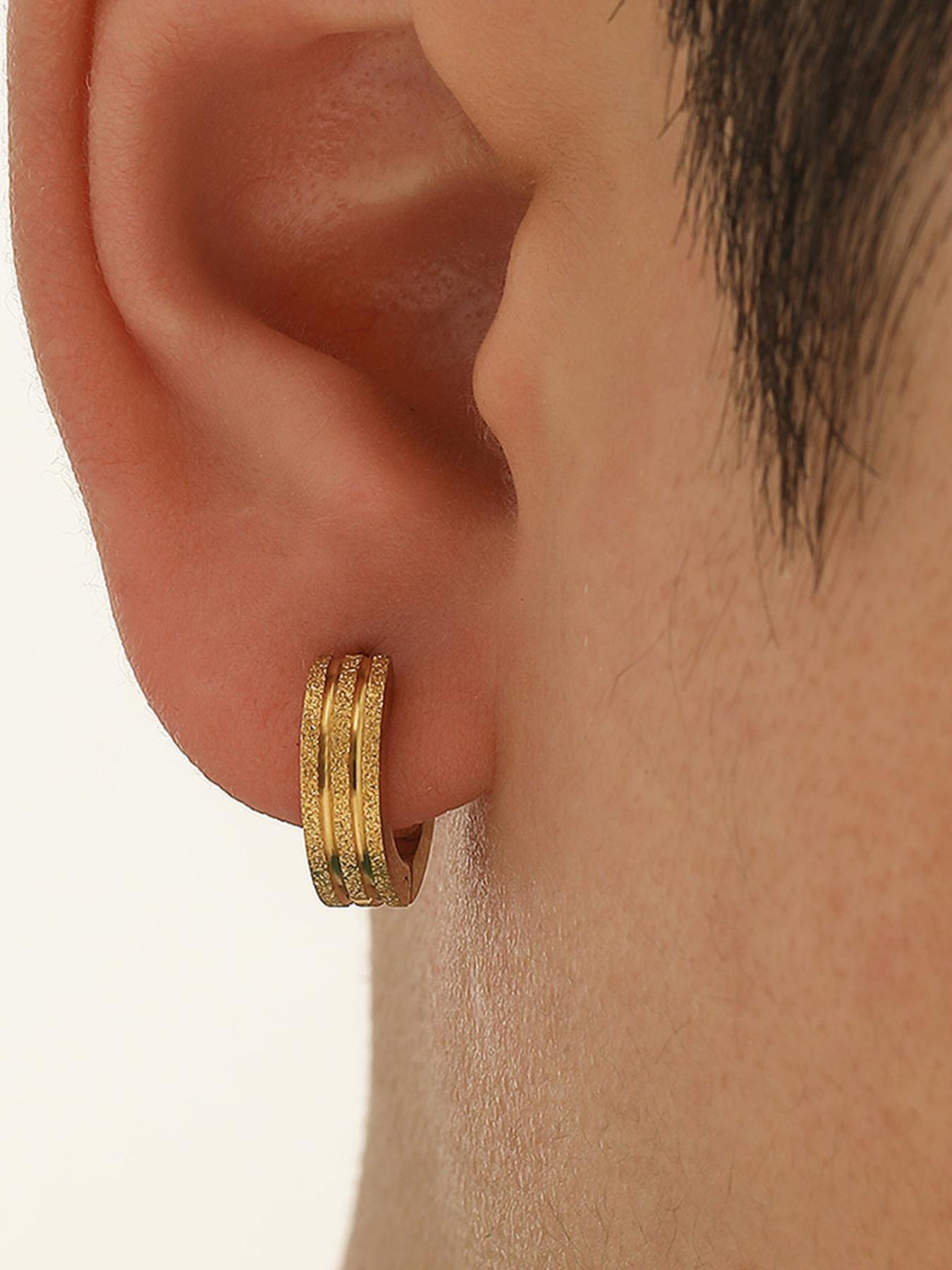 Unisex Street Style Minimalist Hoop Earrings, High Quality Earrings, 1 Pair Trendy Casual Hoop Earrings, Chic Vintage Jewelry, Punk Accessories As Gift for Women & Men