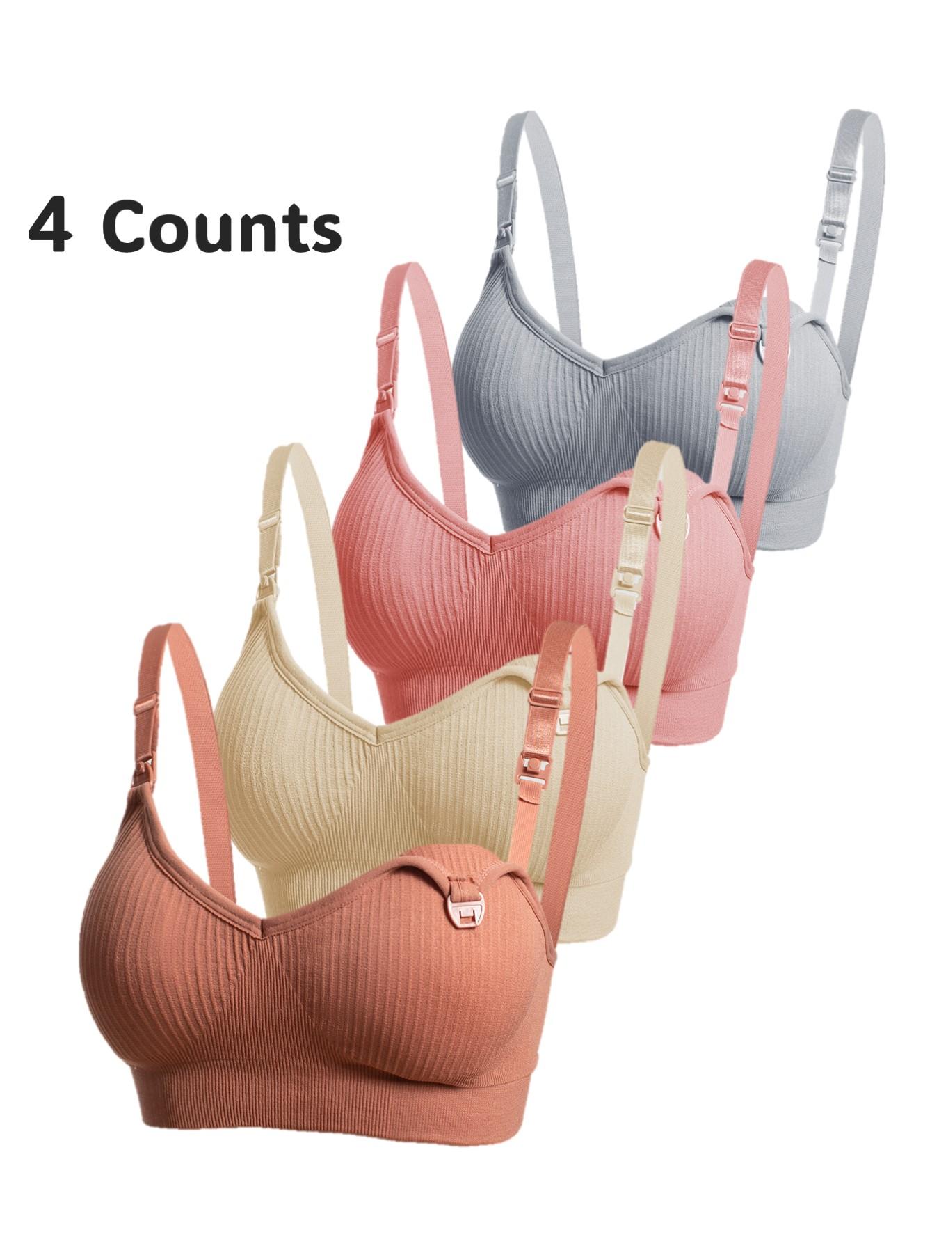 Maternity Solid Adjustable Strap Wireless Nursing Bra, Soft Comfortable Breathable Maternity Bra, Maternity Lingerie for All Seasons