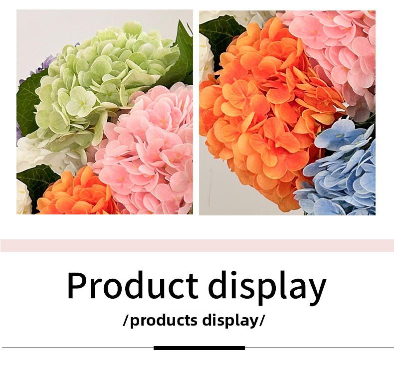 3D Moist Feeling Big Hydrangea Artificial Flower 176 Pieces Hotel Decorative Floral Wedding Decoration Fake Flower Film Hydrangea