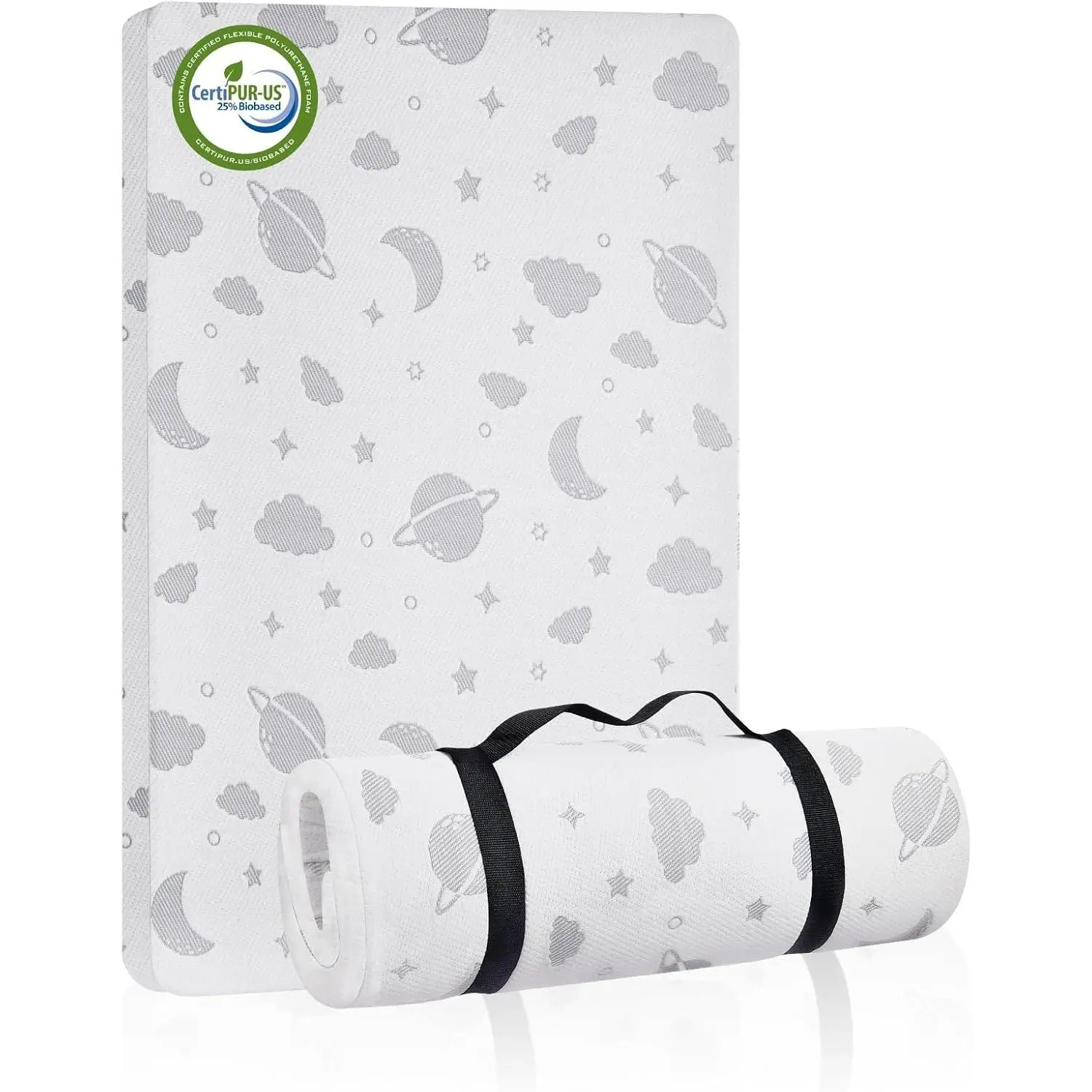 Pack and Play Mattress 38"x26"x1.5", Portable Mattress for Playpen, Pack N Play Mattress Topper, Soft Breathable and Waterproof Washable Cover for Baby Toddler