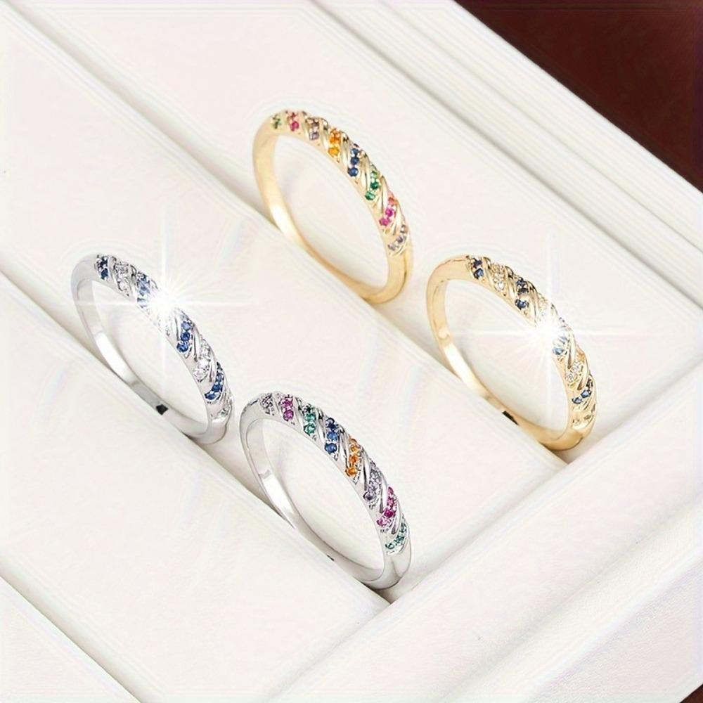 Minimalist Colorful Dopamine Cute Ring, Engagement Wedding Anniversary Birthstone Jewelry for Girls and Women, High-Quality Daily Casual Wear, Valentine’s Day Christmas Gift