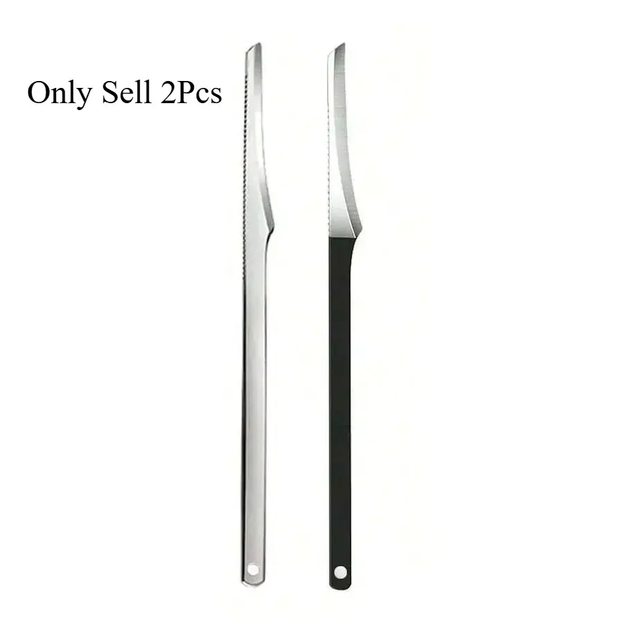 Stainless Steel Toenail Scissors, Foot Care Tools, Nail Cuticle Removal Kit, Professional Pedicure Knife Set, 2 Pieces