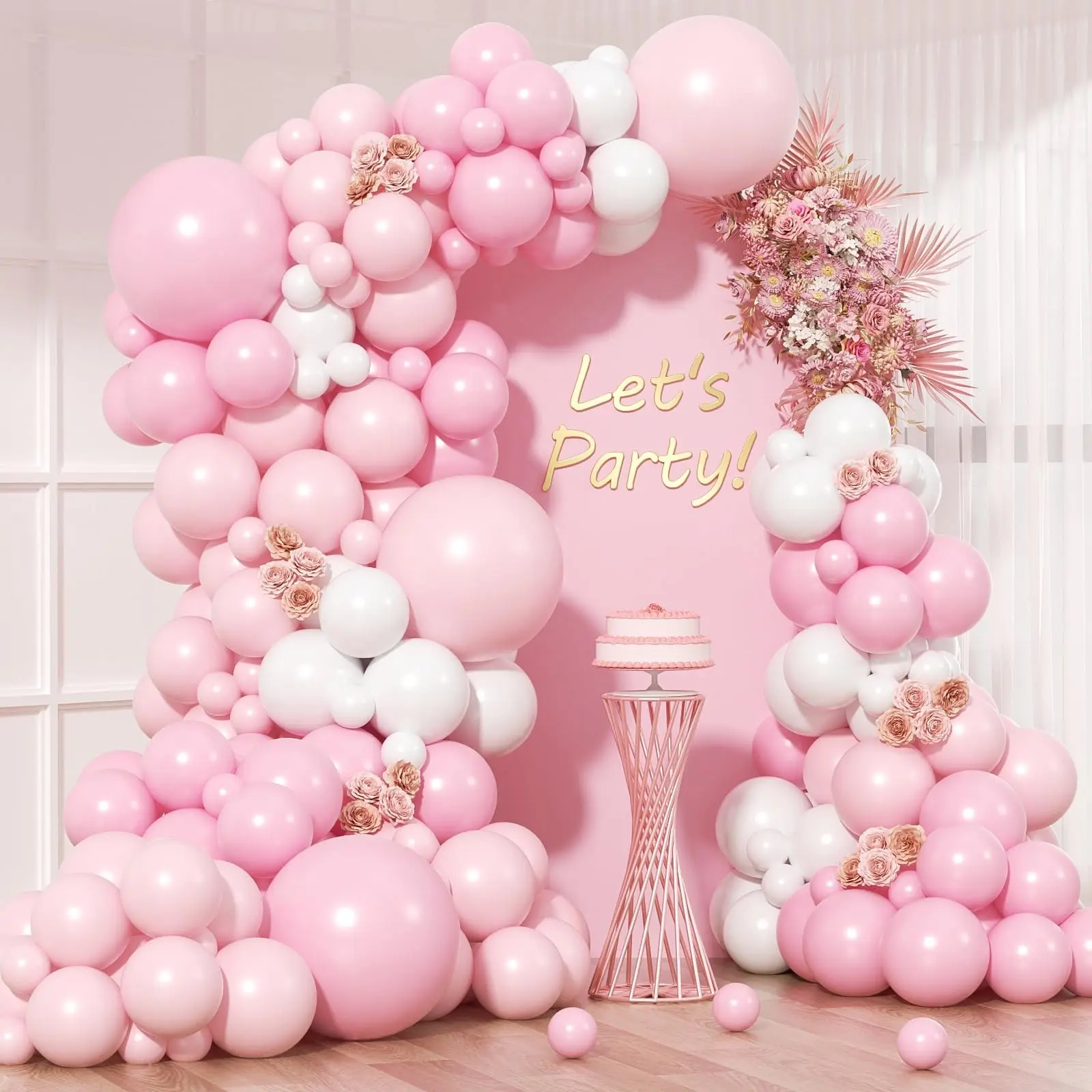 1set and Gold Balloon Arch Kit, Perfect for Weddings, Birthdays, Graduations, Baby Baptisms, Anniversary Parties