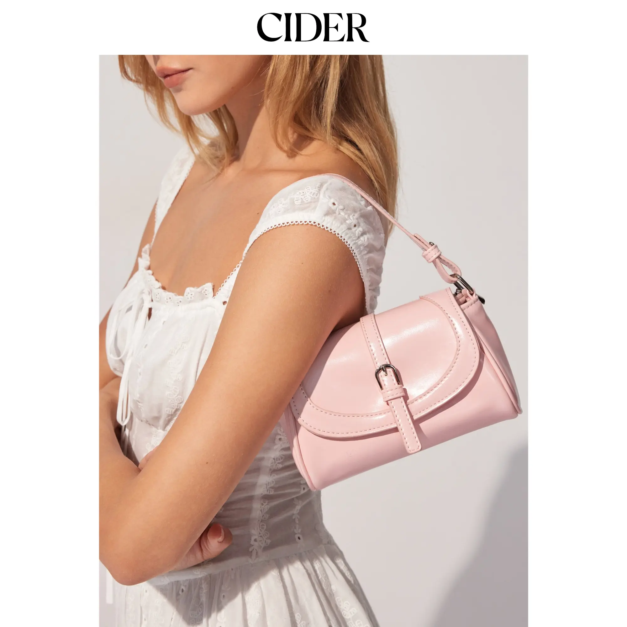 Cider BUCKLE DECOR HANDBAG & CROSSBODY BAG