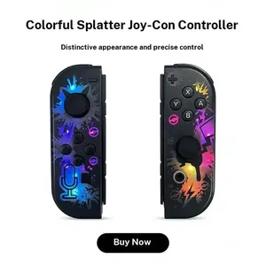 Switch Joy-Con Controller Set, Graffiti Style, Vibrant Backlighting, Dedicated for Esports Gamers, Perfect for Gaming Enthusiasts