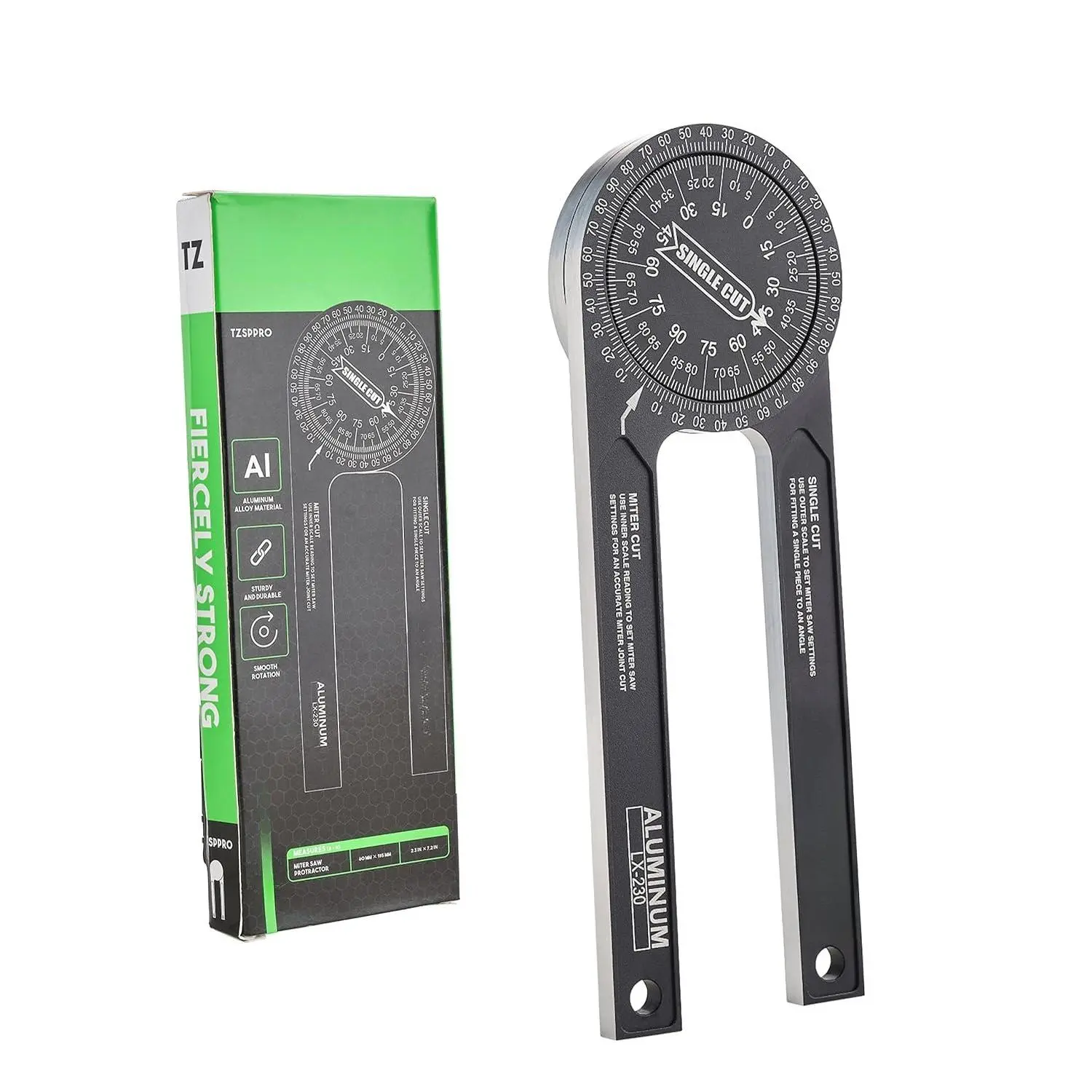 7-Inch  Miter  Protractor Angle Finder - Measuring Tool with Multiple Scales Features for Woodworking Metalworking and  Building Trade