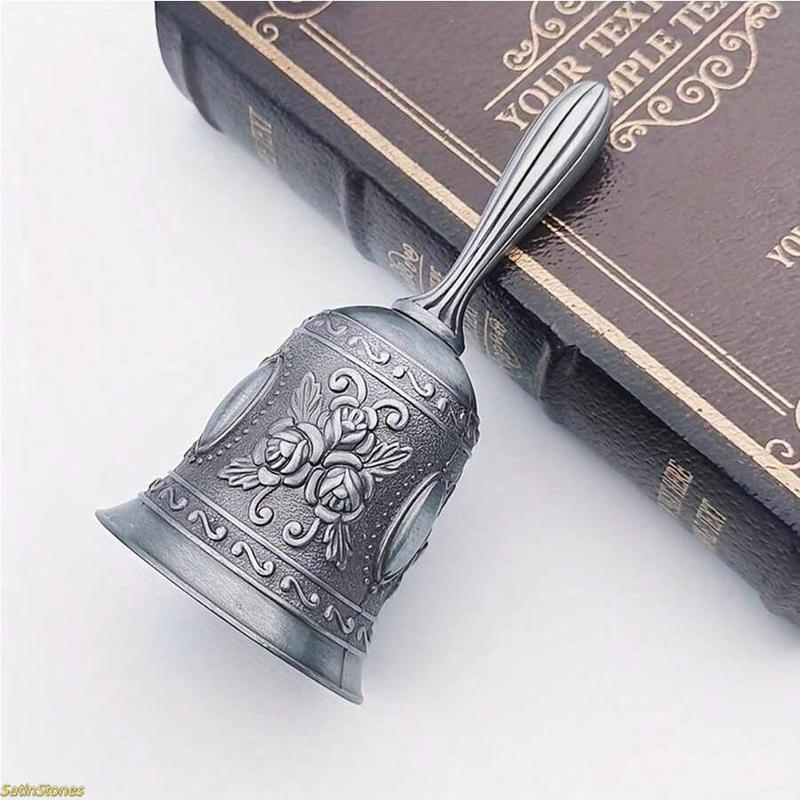 Elegant Polished Brass Handbell—a classic, traditionally designed decorative bell, perfect for weddings, parties, holidays, and various ceremonial celebrations. Meticulously crafted from high-quality, durable metal, this handbell makes an ideal gift for h