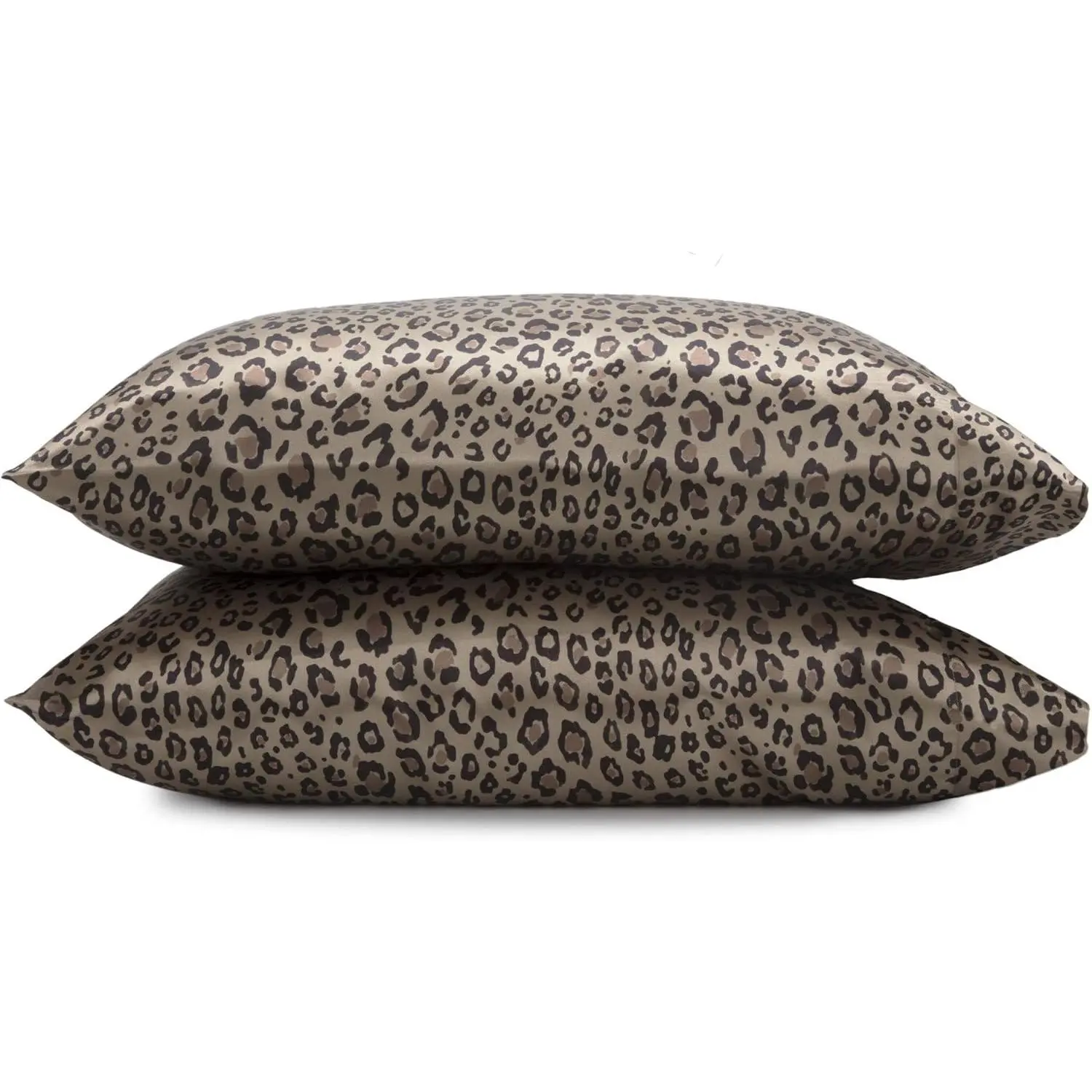 2 Pack Standard Pillow – Pillow Covers – Great for Hair & Skin – Luxury – Pillowcase - Set of 2 – Leopard