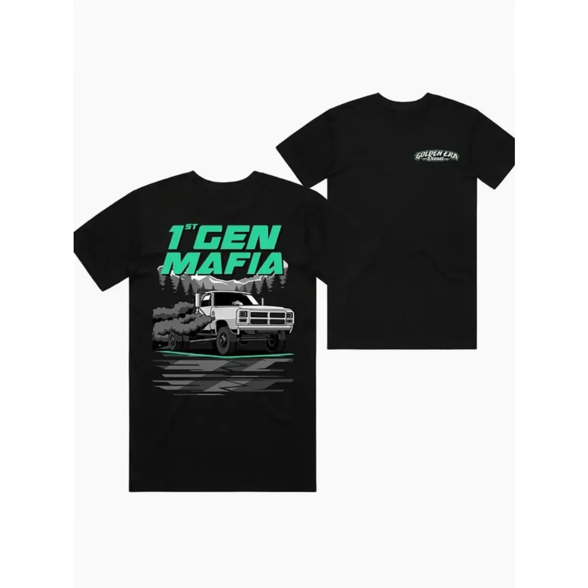 1st Gen Mafia Car Graphic Tee, Vintage Truck T-Shirt, Retro Streetwear Short Sleeve, Trendy Gift for Car Lovers