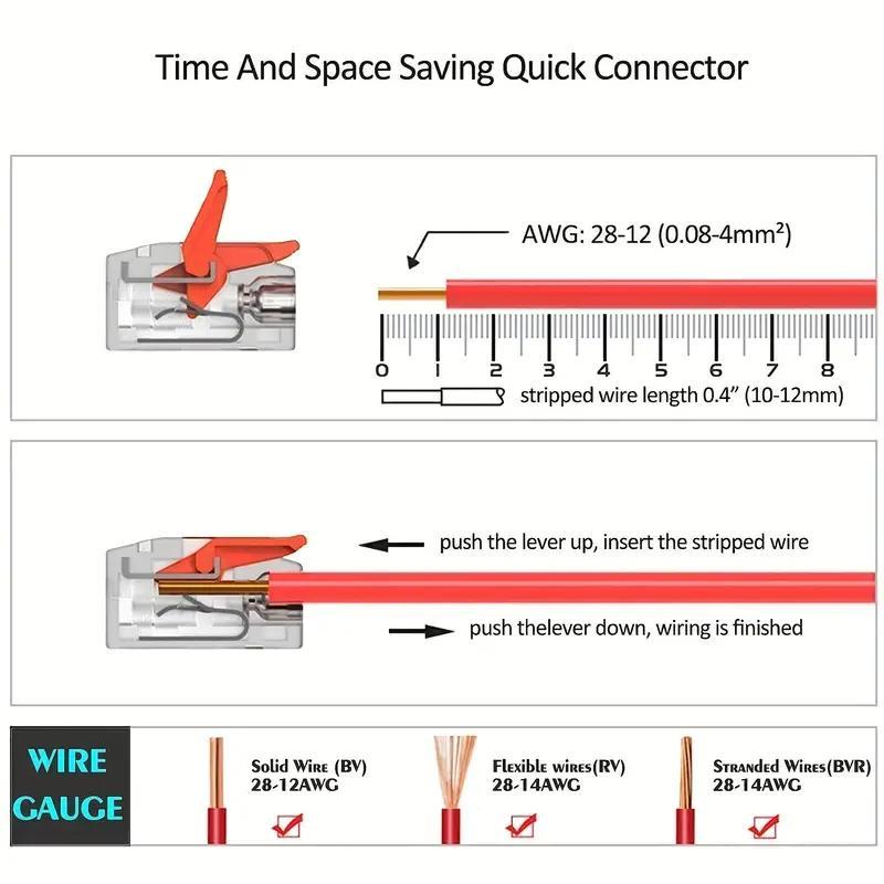 Electrical Quick Connectors, Durable Reliable Connectors, 2/3/5 Ports Wire Nut Connectors, Wire Connections Connector for Home & Office, Funny Gift