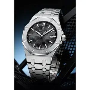 Men's Business Quartz Watch with Luminous Date Small Seconds, 30M Water Resistant, Stainless Steel Band, Rhombus Dial, 41mm