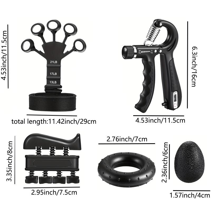 5-Piece Strength Training Machine Set, Finger Exercise, Grip Strength, Hand Extension, Pressure Relief Ball, Forearm Ring, Muscle Training, Hand Grip Strengthener, Finger Exerciser, Strength Training Equipment, Home Workout Equipment